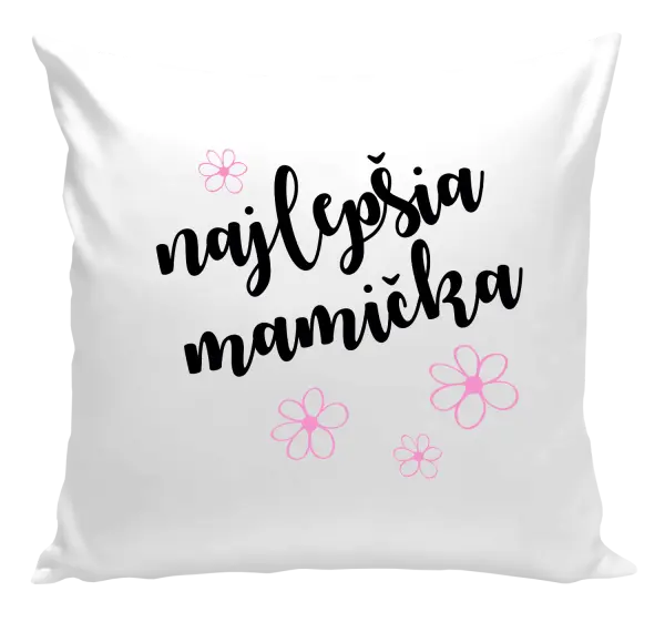 Vankúš Najlepšia mamička - kytičky