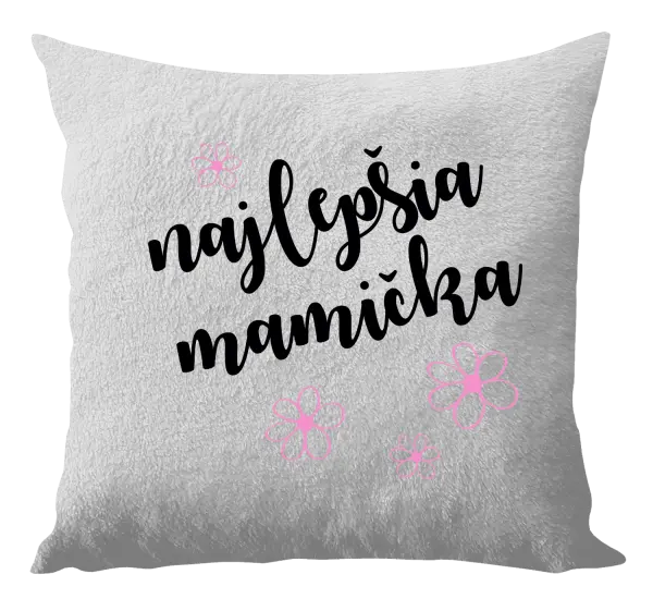 Vankúš Najlepšia mamička - kytičky