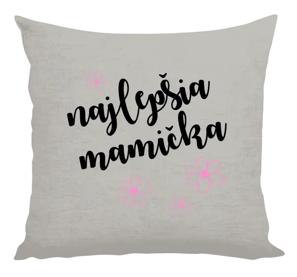 Vankúš Najlepšia mamička - kytičky