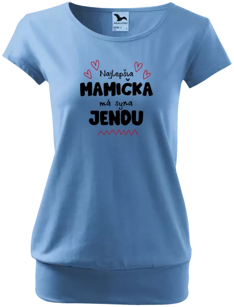 Dámske tričko Najlepšia mamička má syna - Meno