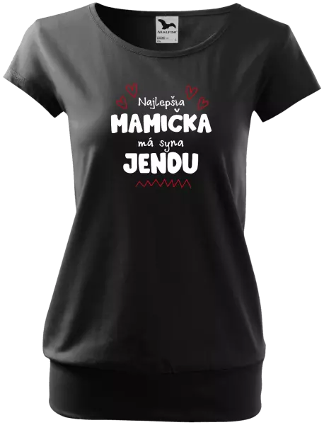 Dámske tričko Najlepšia mamička má syna - Meno