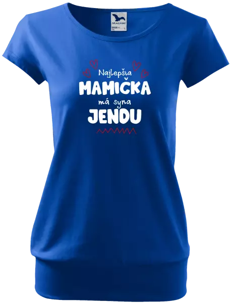 Dámske tričko Najlepšia mamička má syna - Meno