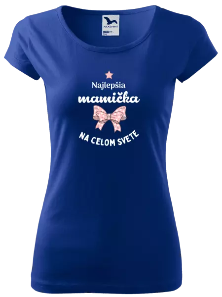 Dámske tričko Najlepšia mamička na celom svete - mašlička