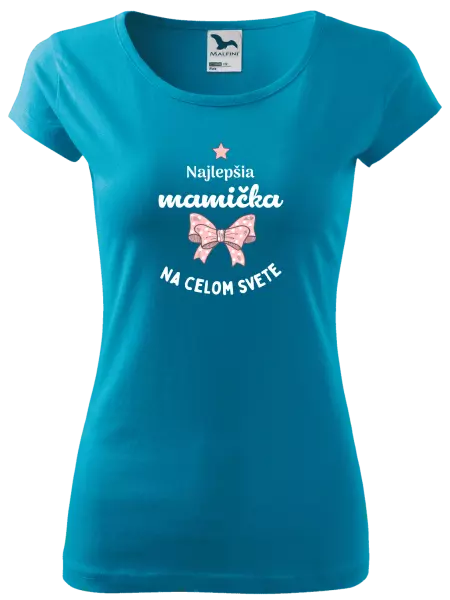 Dámske tričko Najlepšia mamička na celom svete - mašlička