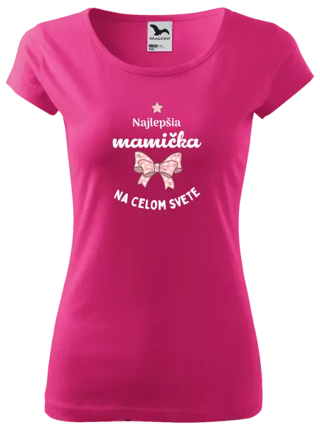 Dámske tričko Najlepšia mamička na celom svete - mašlička