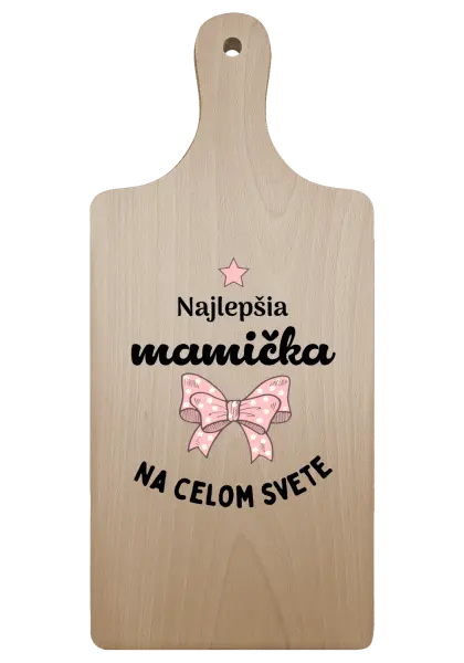 Doštička Najlepšia mamička na celom svete - mašlička