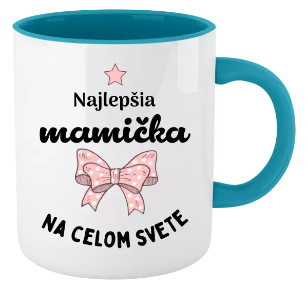 Hrnček  Najlepšia mamička na celom svete - mašlička
