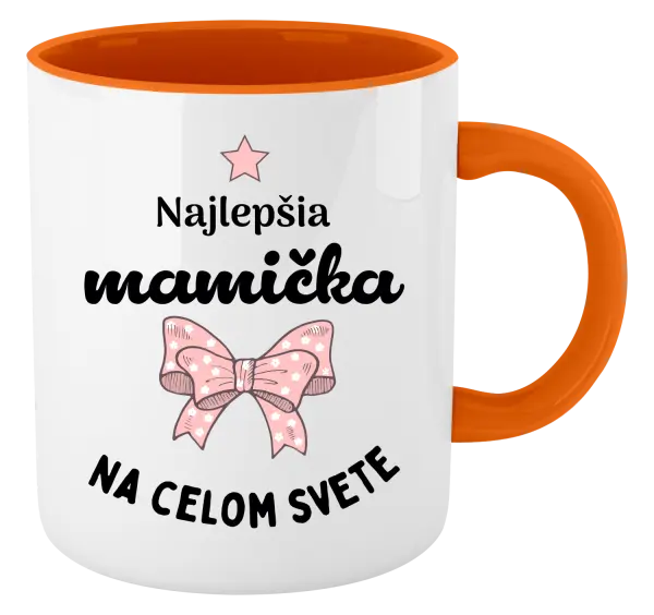Hrnček  Najlepšia mamička na celom svete - mašlička
