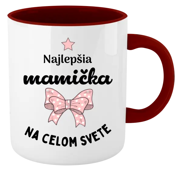 Hrnček  Najlepšia mamička na celom svete - mašlička