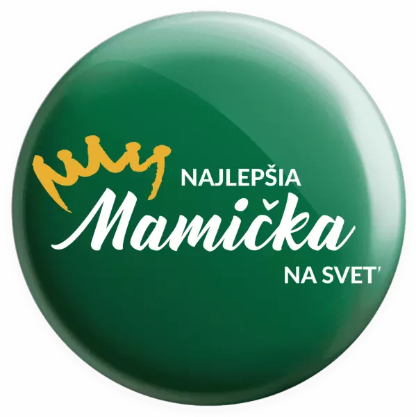 Placka Najlepšia mamička na svete - korunka