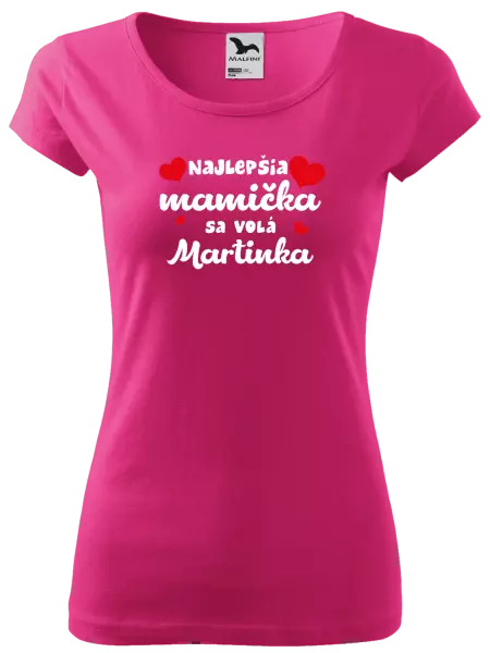 Dámske tričko Najlepšia mamička sa volá - Meno