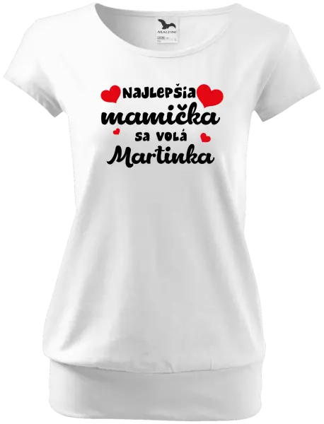 Dámske tričko Najlepšia mamička sa volá - Meno