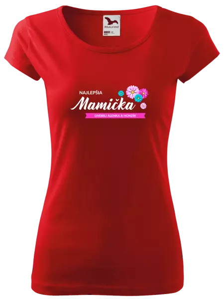 Dámske tričko Najlepšia mamička s menami detí