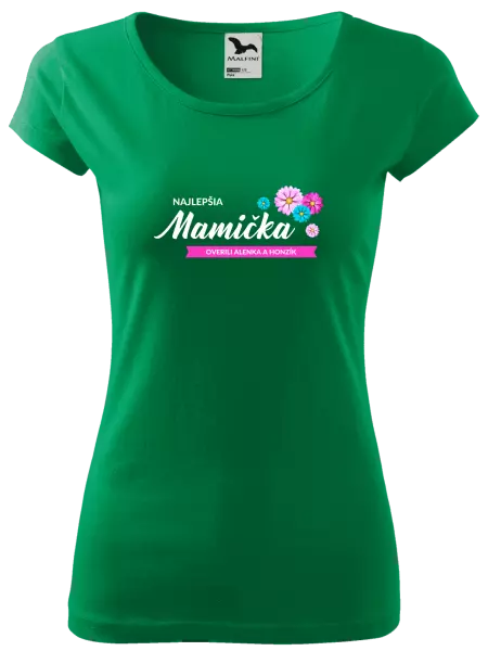 Dámske tričko Najlepšia mamička s menami detí
