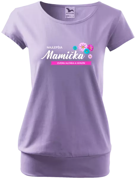 Dámske tričko Najlepšia mamička s menami detí