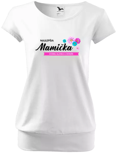Dámske tričko Najlepšia mamička s menami detí