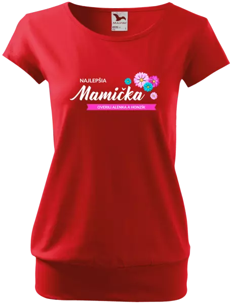 Dámske tričko Najlepšia mamička s menami detí