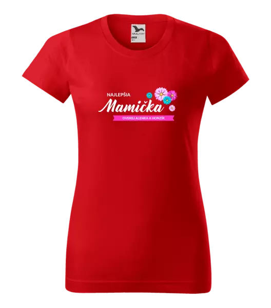 Dámske tričko Najlepšia mamička s menami detí