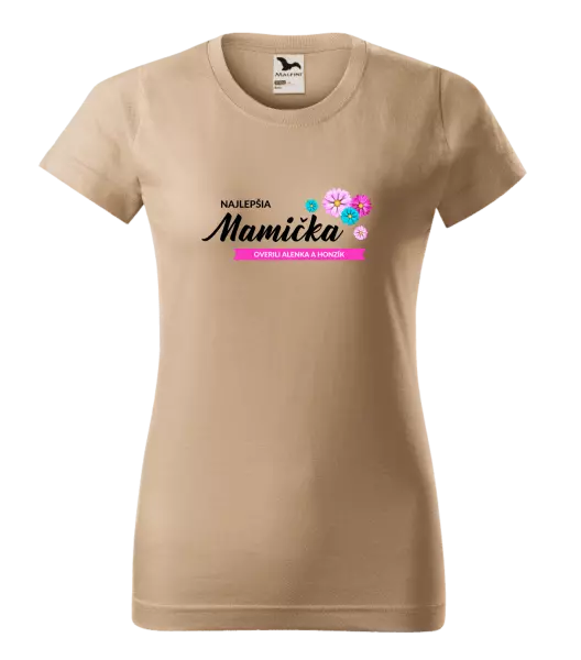 Dámske tričko Najlepšia mamička s menami detí
