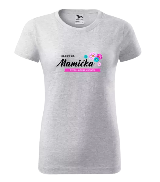 Dámske tričko Najlepšia mamička s menami detí