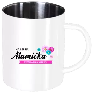 Nerezový hrnček Najlepšia mamička s menami detí