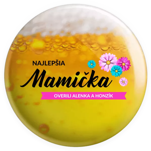 Placka Najlepšia mamička s menami detí