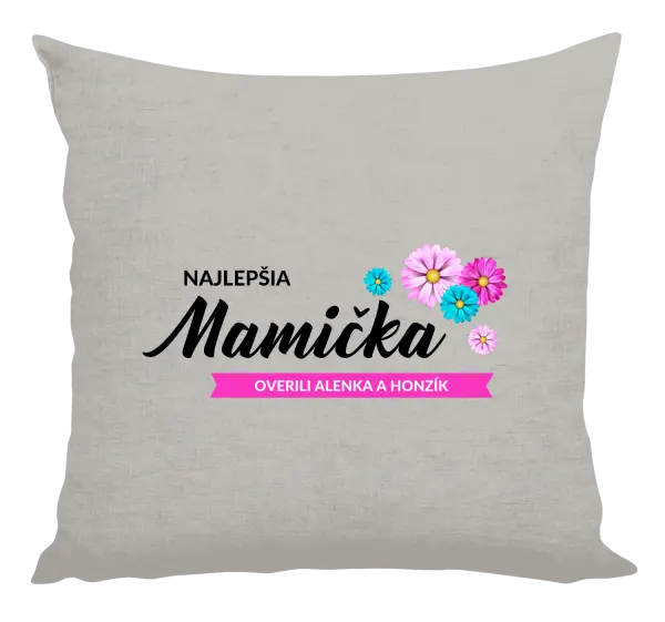 Vankúš Najlepšia mamička s menami detí