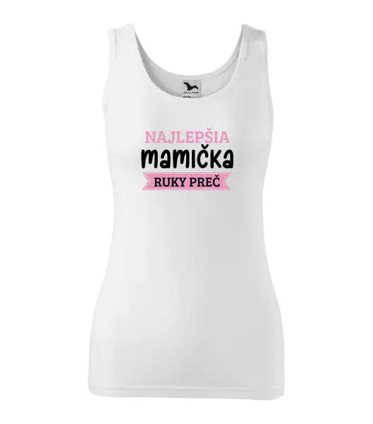 Dámske tielko Najlepšia mamička, ruky preč