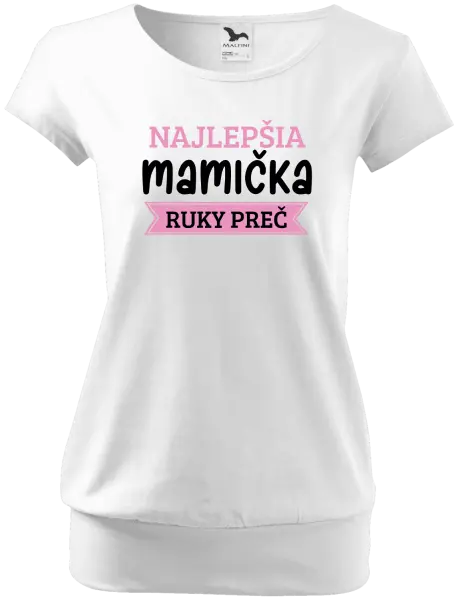 Dámske tričko Najlepšia mamička, ruky preč