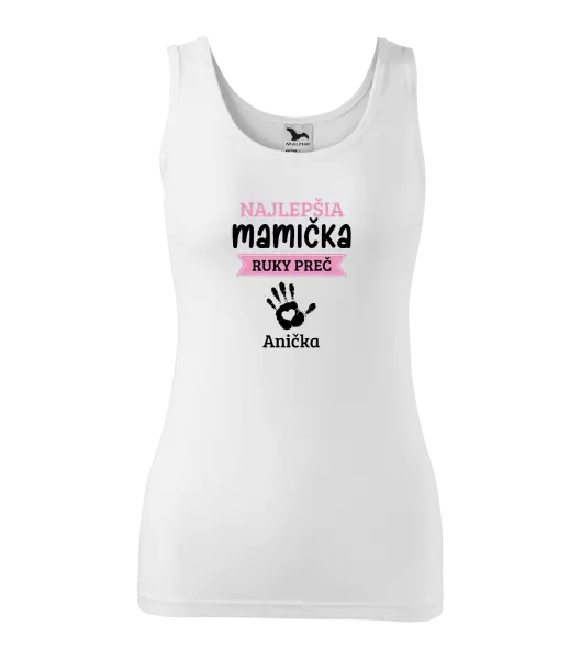 Dámske tielko Najlepšia mamička, ruky preč - 1 dítě 