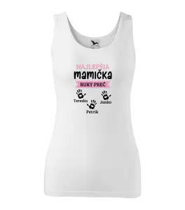Dámske tielko Najlepšia mamička, ruky preč - 3 deti