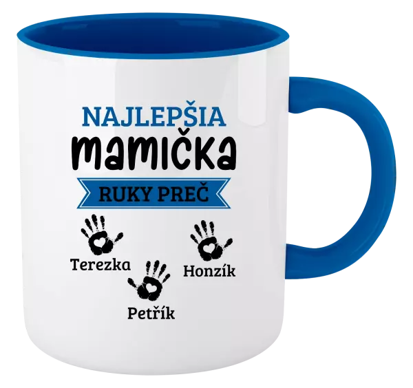 Hrnček  Najlepšia mamička, ruky preč - 3 deti
