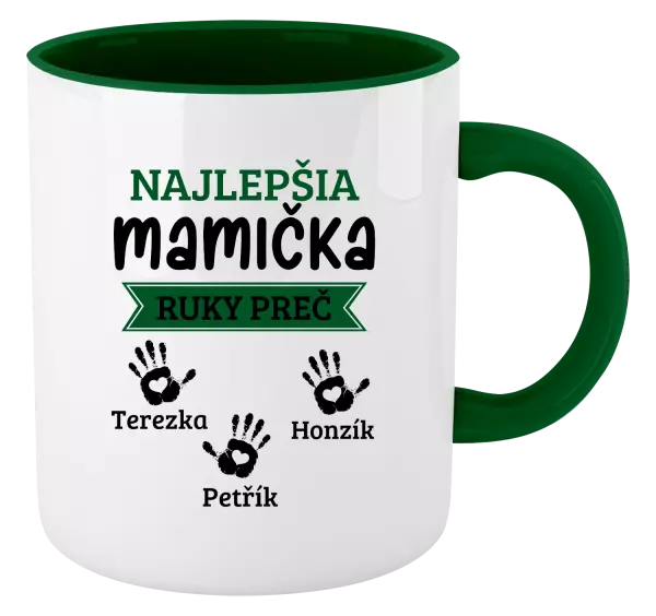 Hrnček  Najlepšia mamička, ruky preč - 3 deti