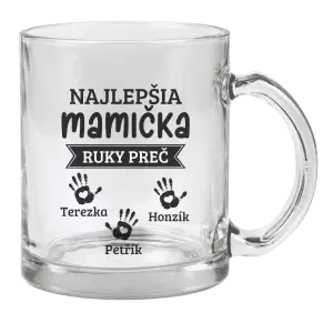Hrnček Najlepšia mamička, ruky preč - 3 deti