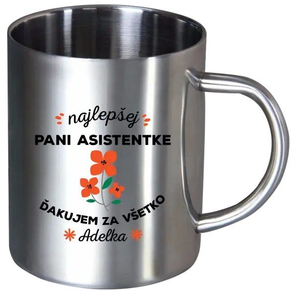 Nerezový hrnček Najlepšej pani asistentke