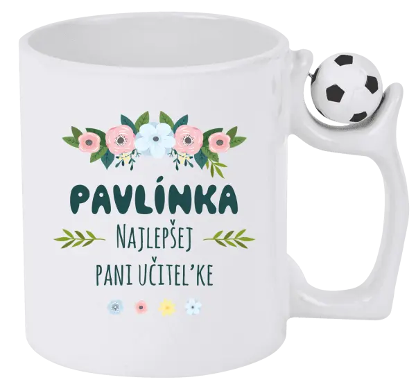 Hrnček Najlepšej pani učiteľke - kvety s lístkami