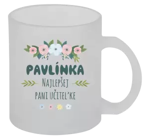 Hrnček Najlepšej pani učiteľke - kvety s lístkami