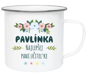 Plecháčik Najlepšej pani učiteľke - kvety s lístkami