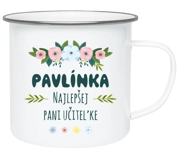 Plecháčik Najlepšej pani učiteľke - kvety s lístkami