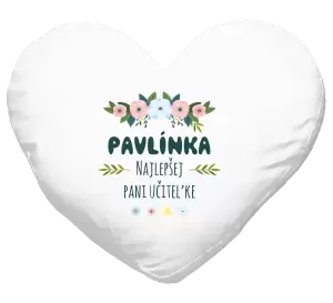 Vankúš Najlepšej pani učiteľke - kvety s lístkami