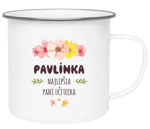 Plecháčik Najlepšia pani učiteľka - ružové kvety