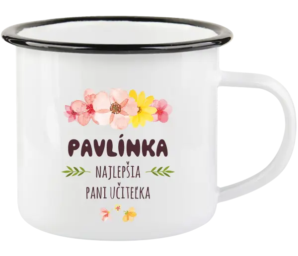 Plecháčik Najlepšia pani učiteľka - ružové kvety