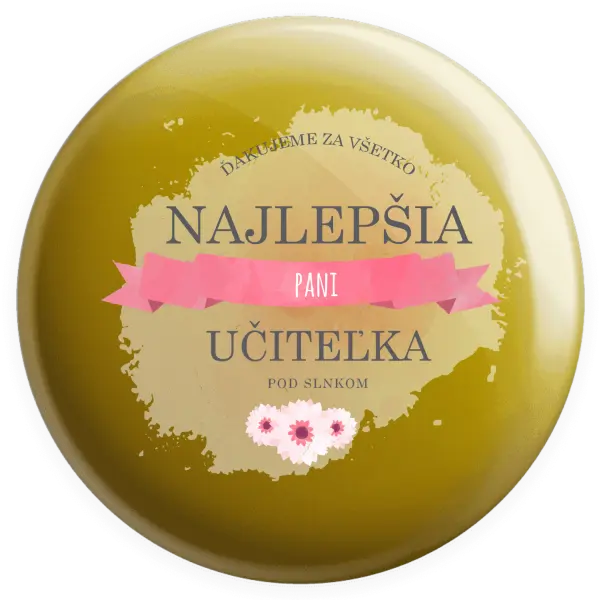 Placka Najlepšia pani učiteľka pod slnkom