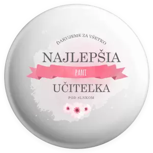 Placka Najlepšia pani učiteľka pod slnkom