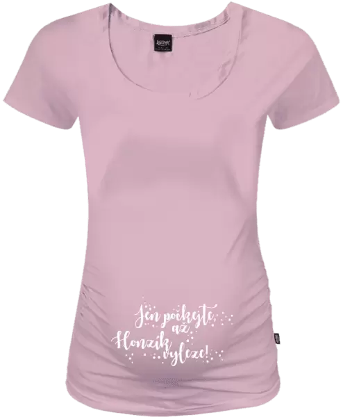 Těhotenské tričko Jen počkejte, až vyleze s vlastním jménem