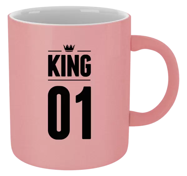 Metalický hrnek King s vlastním číslem