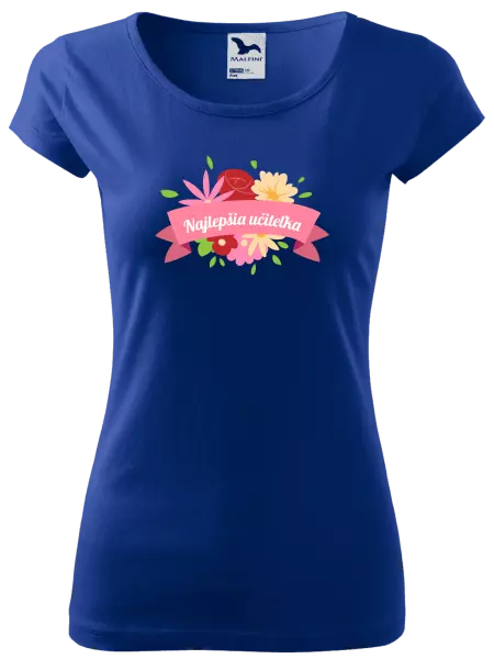 Dámske tričko Najlepšia učiteľka - farebné kvety