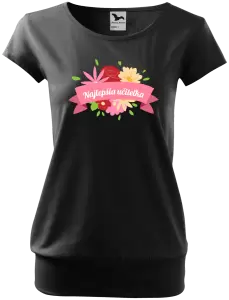 Dámske tričko Najlepšia učiteľka - farebné kvety