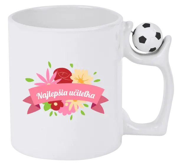 Hrnček Najlepšia učiteľka - farebné kvety