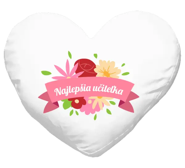 Vankúš Najlepšia učiteľka - farebné kvety